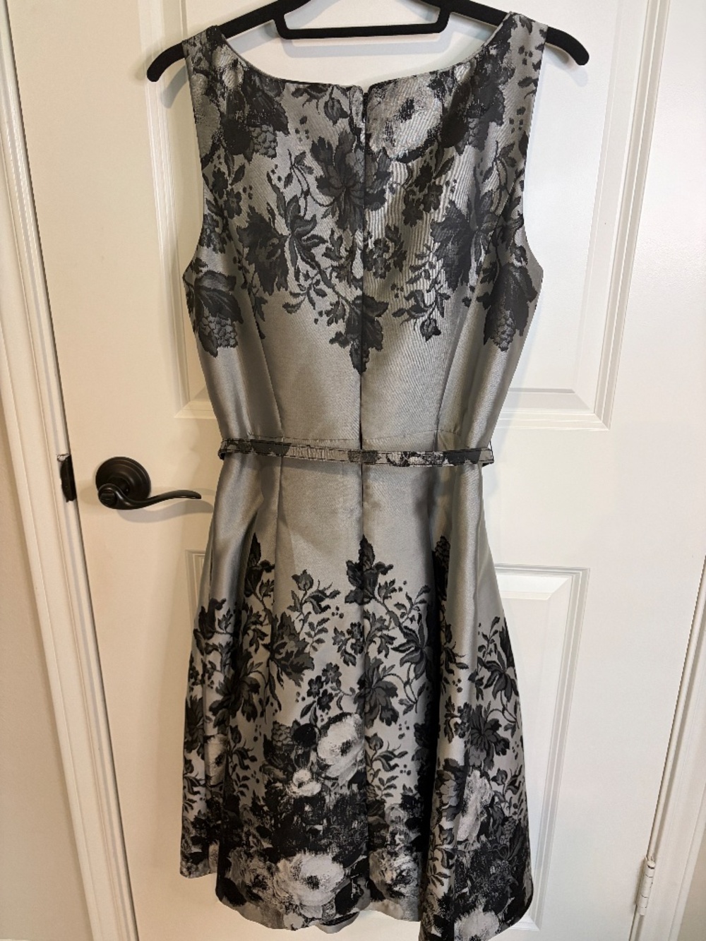 Silver and Black Dressy Midi From White House Black Market - Picture 3 of 9